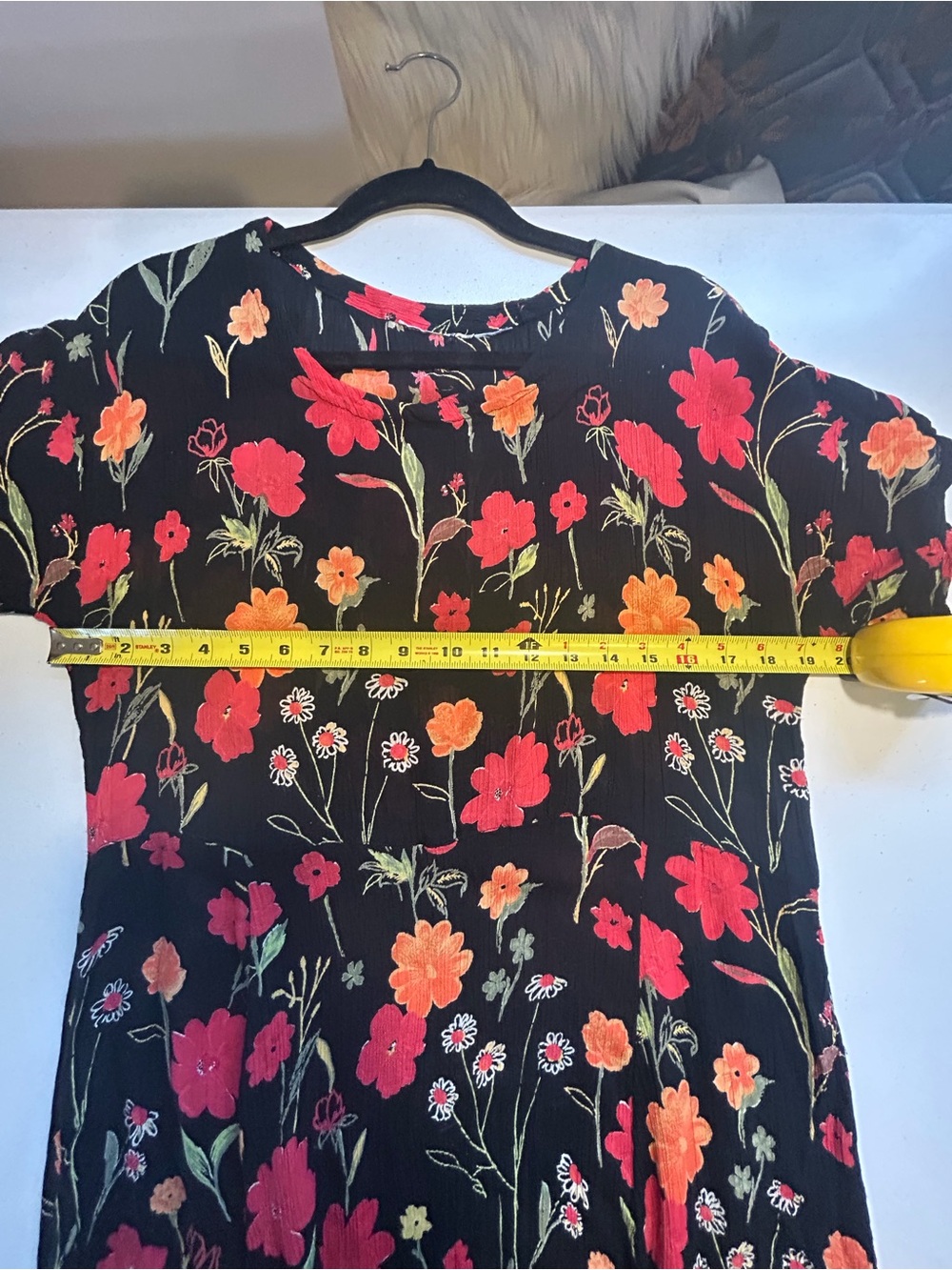 Vintage 90s Black Floral Midi Dress Womens Large Whimsigoth Grunge Cottagecore - Picture 10 of 11